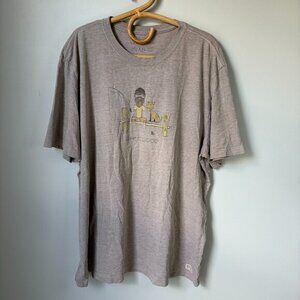 Life Is Good Fishing Beige Short Sleeve Crusher Tee Men's XXL